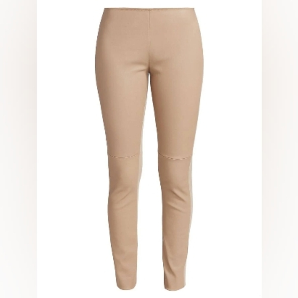 Akris punto leather pants, 8, tan